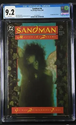 Buy Sandman #8 CGC 9.2 (1989) 1st Print 1st Death Gaiman DC White Pages Near Mint- • 85.49£