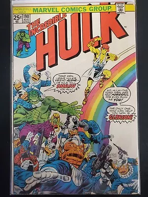 Buy The Incredible Hulk #190 Marvel 1975 VG+ Comics Book • 4.29£
