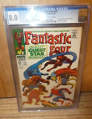 Buy Marvel Comics Fantastic Four 73 CGC High Grade 8.0 VFN Avengers Thor Daredevil • 299.99£