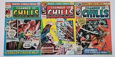 Buy CHAMBER OF CHILLS Lot (3) #1, 22 & 23 1972 CLASSIC BRONZE HORROR, MID-HIGH GRADE • 62.46£