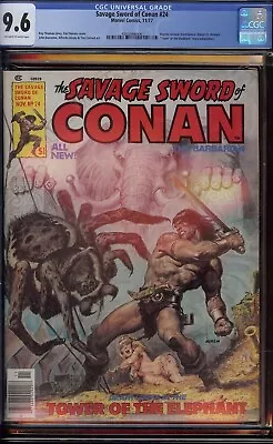 Buy Savage Sword Of Conan # 24 CGC 9.6 OW/W (Marvel, 1977) Earl Norem Cover • 120.37£