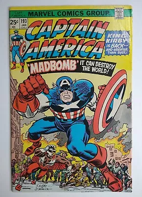 Buy Marvel Comics Captain America #193 Jack Kirby Cover, Story, And Pencils FN+ 6.0 • 23.48£
