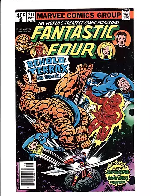 Buy Fantastic Four #211 1st Terrax The Tamer 1979 NEWSSSTAND Marvel Comics VF 🔥 • 31.97£