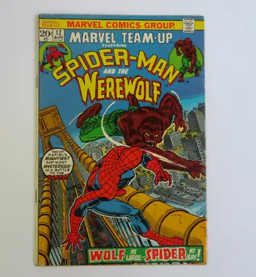 Buy Marvel Team Up 12 (1973) Spider-Man And Werewolf Marvel A3 • 19.76£