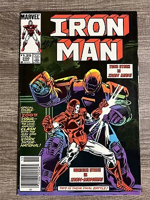 Buy IRON MAN # 200 SIGNED BY Mark Bright NEWSSTAND  IRON-MONGER 1st APP • 23.99£