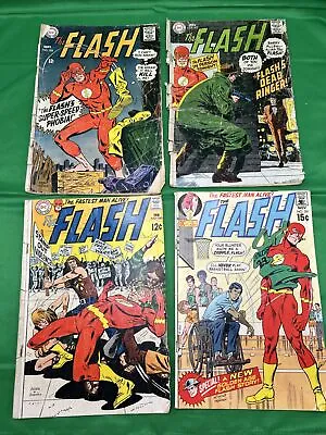 Buy Silver Age Flash Comics Lot 182, 183, 185, 201 Poor Reader Copies • 13.47£
