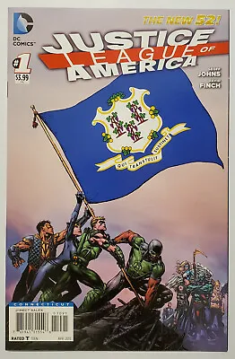 Buy Justice League Of America #1 (2013, DC) NM Connecticut State Flag Variant • 1.45£