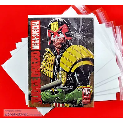 Buy 25 Judge Dredd Mega-Special Comic Bags ONLY Fits A4 Size7 - More Sizes In Stock • 13.99£