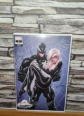 Buy Venom & Black Cat Amazing Spiderman #2Signed With Certificate J Scott Campbell  • 110£