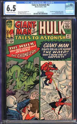 Buy Tales To Astonish #62 Cgc 6.5 Ow/wh Page // 1st Appearance Of Leader Marvel 1964 • 157.87£