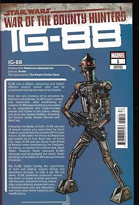 Buy STAR WARS - WAR OF THE BOUNTY HUNTERS  IG-88 (2021) #1 Variant - New Bagged (S) • 6.30£