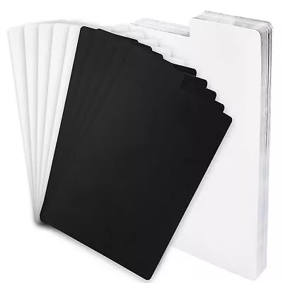 Buy 50Pcs Comic Book Dividers, TOUNALKER Large White Black Frosted Card Separator Wi • 32.72£