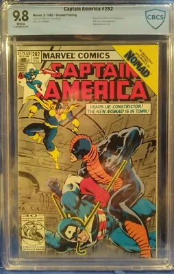 Buy Captain America #282 CBCS 9.8 Wp ( Second Printing ) Free Shipping • 98.55£