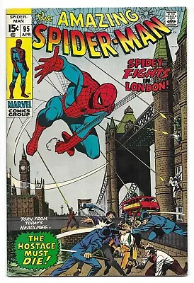 Buy The AMAZING SPIDER-MAN #95 BRONZE AGE MARVEL COMIC BOOK Spidey In UK London 1971 • 79.94£