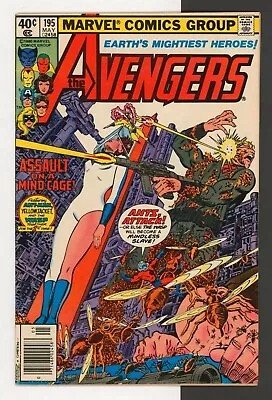 Buy Avengers #195, VF-, Newsstand, 1st Cameo Of Taskmaster, Marvel Comics 1980 • 23.66£