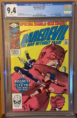 Buy Daredevil #181 Death Of Elektra Frank Miller Cover & Story Cgc 9.4 White Pages • 54.34£