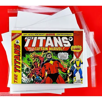 Buy The Titans # 14 Captain Marvel  1 Comic Bag And Board 24 1 75 UK 1975 (Lot 2372 • 8.50£