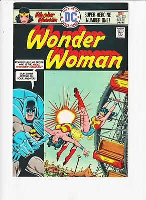 Buy WONDER WOMAN #222-  DC BRONZE  AGE COMIC JLA BATMAN CVR/ Will The Real • 16.09£