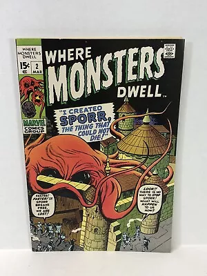 Buy Where Monsters Dwell #2 Vol 1 Marvel 1970 Horror Bronze Age Jack Kirby VF+ • 22.49£