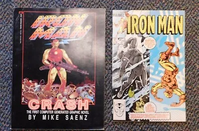 Buy LOT Of Iron Man  #194 & CRASH Marvel Graphic Novel Both In VG • 8.11£