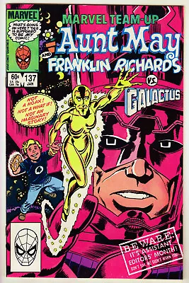 Buy Marvel Team-Up #137 Aunt May & Franklin Richards Vs Galactus (1984) NM • 8.79£