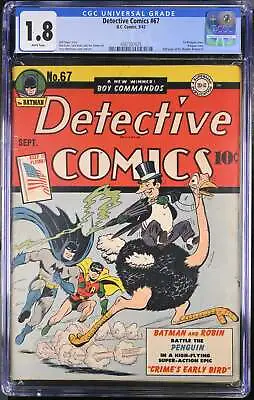 Buy Detective Comics 67 CGC 1.8 White Pages • 3,522.68£
