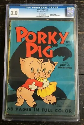Buy Four Color #16 1st Appearance Of Porky Pig 1942 O/White Pages CGC 3.0 1106875008 • 400£