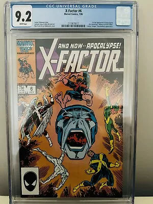Buy X-Factor #6 CGC 9.2 White Pages Marvel 1st Appearance Of Apocalypse • 99£
