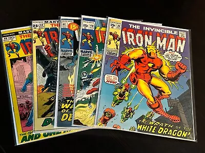 Buy Invincible Iron Man #39, 40, 42, 43, 46 (1968) Mid Grade • 32.13£