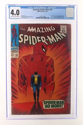Buy Amazing Spider-Man #50 - Marvel Comics 1967 CGC 4.0 1st Appearance Of Kingpin (W • 505.53£