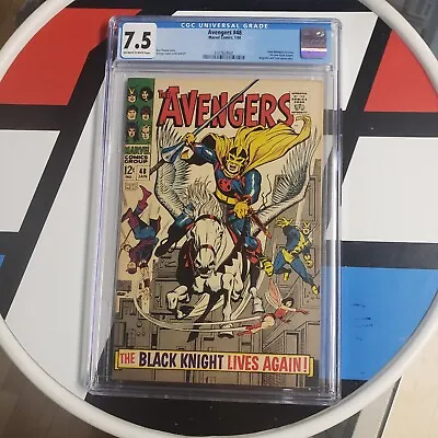 Buy Marvel Avengers #48 1st Black Knight CGC 7.5 OW-W Key Issue Coming To MCU • 237.47£