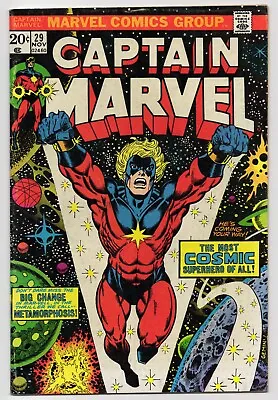 Buy Captain Marvel #29 (1973) Starlin Cover - Thanos Appearance - Eternals Origin • 16.39£