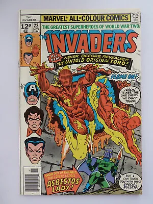 Buy The Invaders #22 - UK Variant Marvel Comics November 1977 FN+ 6.5 • 7.25£