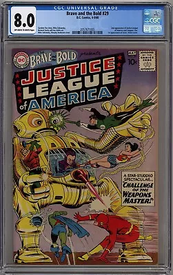 Buy Brave And The Bold #29 Cgc 8.0 Off-white To White Pages 1960 • 1,768.13£