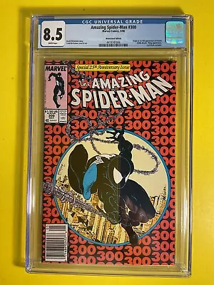 Buy Amazing Spider-Man #300 1st Venom McFarlane CGC 8.5 Newsstand WP Marvel 1988. • 403.20£