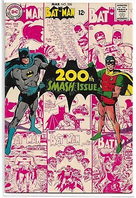 Buy Vintage Original Batman #200 - Neal Adams Cover - 200th SMASH ISSUE - 1968 • 44.13£