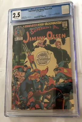 Buy Superman's Pal Jimmy Olsen #135 DC Comics CGC 2.5 OW Pages Darkseid Cameo 1971 • 144.95£