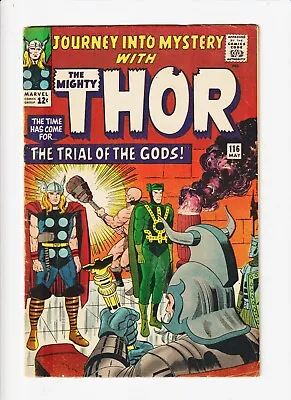 Buy JOURNEY INTO MYSTERY 116 Thor Marvel Comic KIRBY ART LOKI STRY TRIAL OF THE GODS • 52.28£