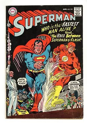 Buy Superman #199 FR 1.0 1967 1st Superman Vs Flash Race • 71.13£