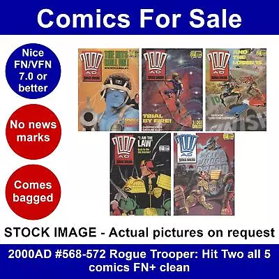 Buy 2000AD #568-572 Rogue Trooper: Hit Two All 5 Comics FN+ Clean • 11.99£