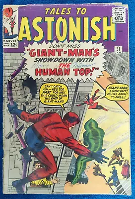 Buy TALES TO ASTONISH VOL1 #51, MARVEL 1964.  GIANT-MAN AND WASP! 12c COVER! VINTAGE • 27.83£