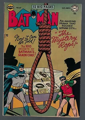 Buy DC COMICS Golden Age BATMAN 67 VFN- 7.5 High Grade Stunning !! Mystery Rope • 1,399.99£