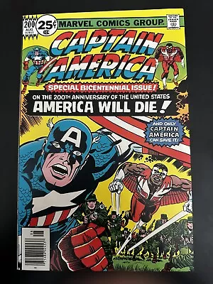 Buy Captain America And The Falcon #200 Bronze Age Jack Kirby Anniversary Issue NM • 25.58£