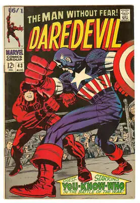 Buy Daredevil #43 6.0 // 1st Battle Daredevil Vs Captain America Marvel Comics 1968 • 79.06£
