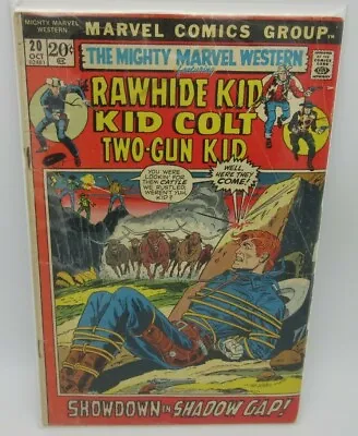 Buy The Mighty Marvel Western #20 (1972) Featuring Rawhide Kid, Kid Colt, 2-Gun Kid • 9.59£