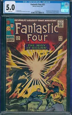 Buy Fantastic Four #53 1966 CGC 5.0 White Pages! • 108.08£
