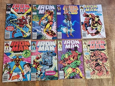 Buy Iron Man #230 231 232 234-238 Newsstand Edition Marvel Comic Book Lot VF+/NM- • 29.63£