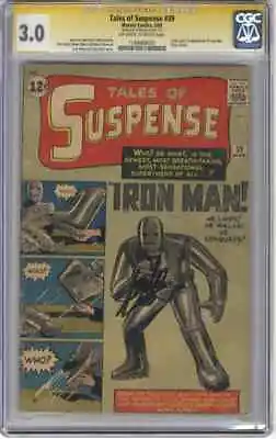 Buy TALES OF SUSPENSE #39 1st App Iron Man Signed Stan Lee SS CGC 3.0 1184468025 • 16,995£