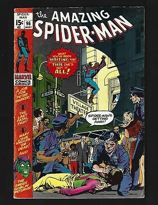 Buy Amazing Spider-Man #96 FN Kane Romita Green Goblin No Code Approval Drug Issue • 43.44£