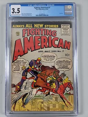 Buy Prize Publications Fighting American #7 CGC 3.5 Golden Age Comic Jack Kirby • 278.61£